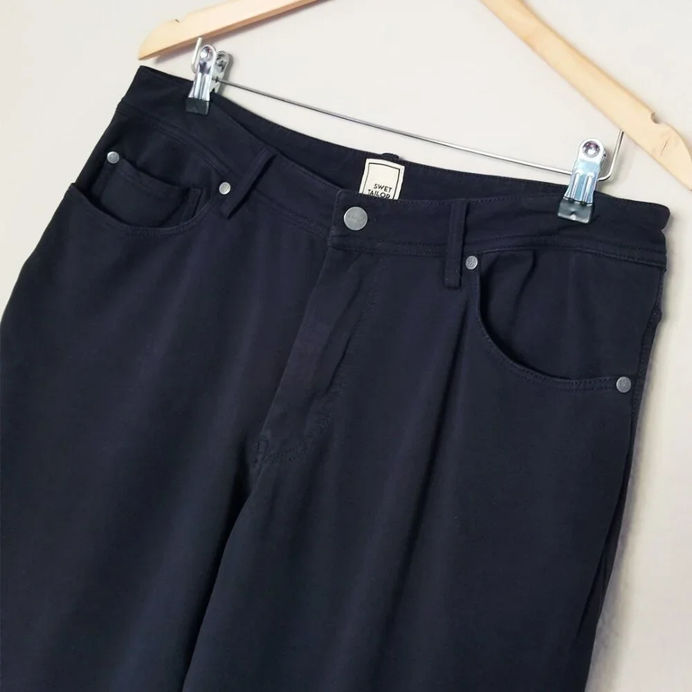 Swet Tailor All In Pants Men's 34x34 Navy Blue Comfort Preppy Stretch Athleisure